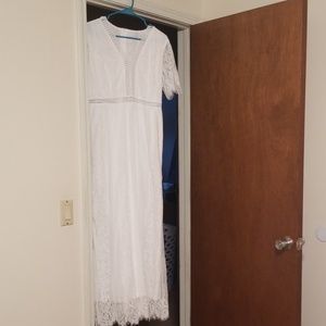 White maxi dress
